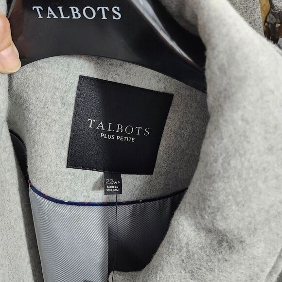 Talbots Soft 50% wool Women's Grey Coat Gothic style - Picture 4 of 8